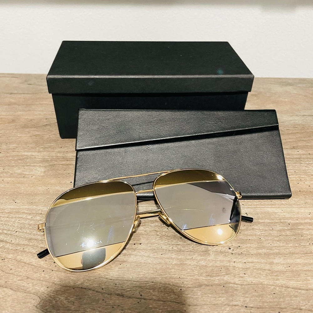 Dior Split Mirror Gold Sunglasses